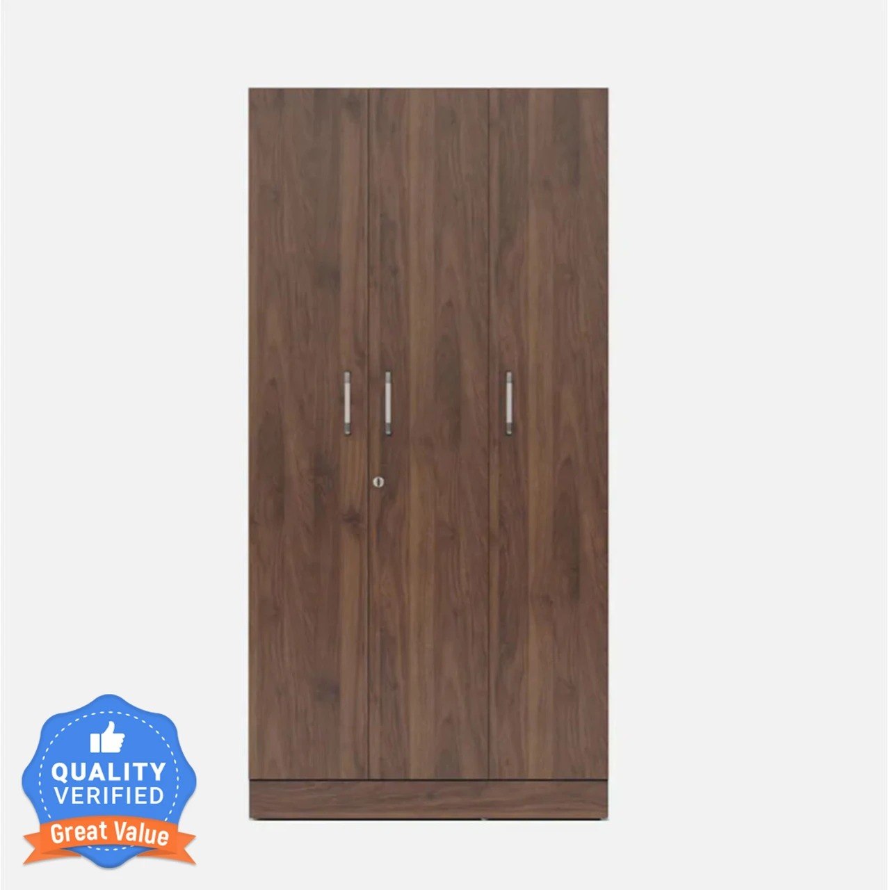 Wakefit Twill Engineered Wood 2 Door Wardrobe (Napa Oak, Knock Down) – Modern Wooden Wardrobe with Spacious Shelves & Premium Finish 2