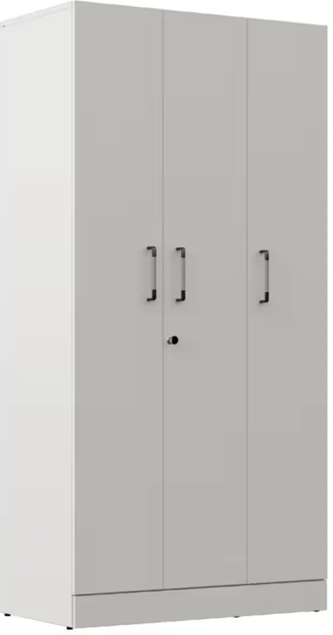 Wakefit Twill Engineered Wood 3 Door Wardrobe | Frosty White Finish | Spacious Storage with Hanging Space | Knock Down Design 3